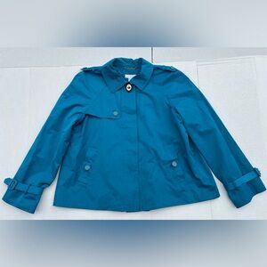 Charter Club Turquoise Rain Jacket Medium